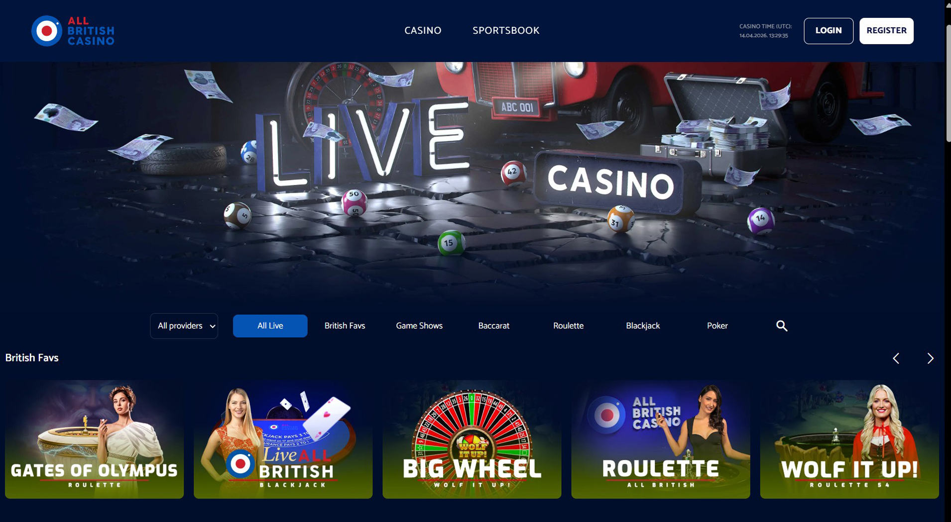 1. All British Casino - Best ecoPayz Casino Pick