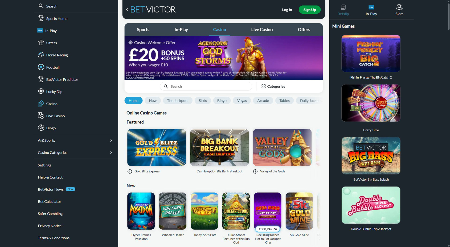 7. BetVictor Casino - Balanced ecoPayz Casino Offer