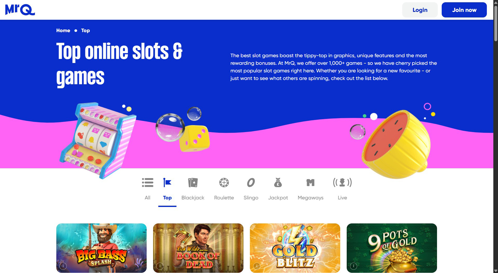 2. MrQ Casino - Fast ecoPayz Casino Access